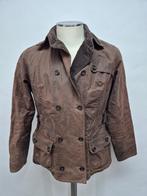Barbour dames wax jas. 'Double Breasted' maat 38, Barbour, Bruin, Gedragen, Ophalen