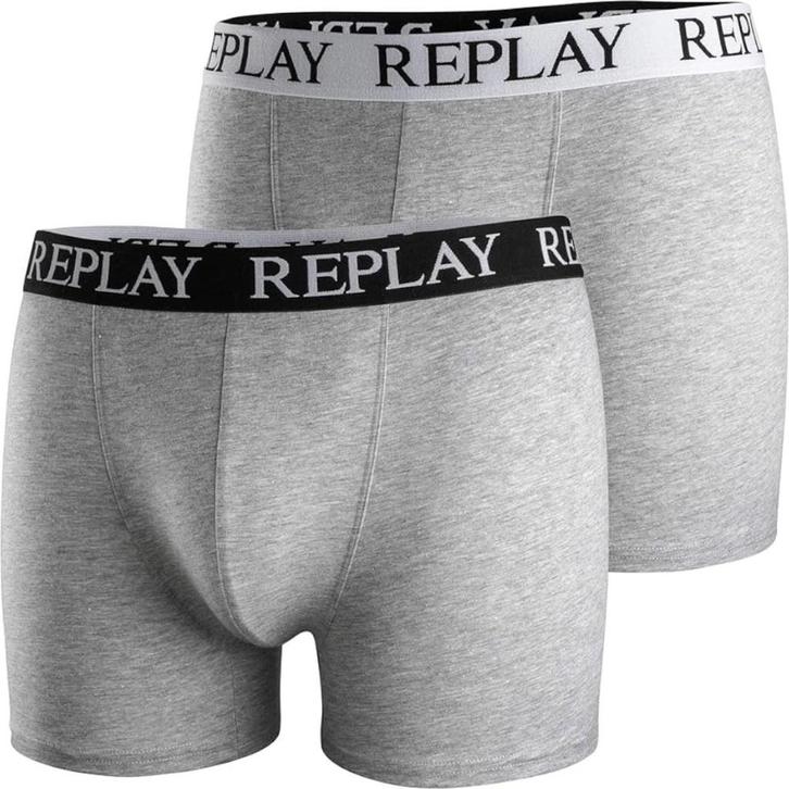 Partij grijs gemêleerde 2-pack Replay heren boxershorts, Kleding | Heren, Ondergoed, Boxer, Grijs, Ophalen of Verzenden