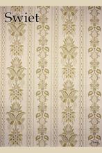 5076 floral barokbehang beige groen retro jaren 60 swiet, Huis en Inrichting, Verzenden, Wit