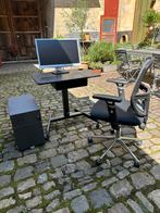 Buro stabureau, verstelbaar, desk, office set adjustable., Huis en Inrichting, Ophalen of Verzenden, Zo goed als nieuw