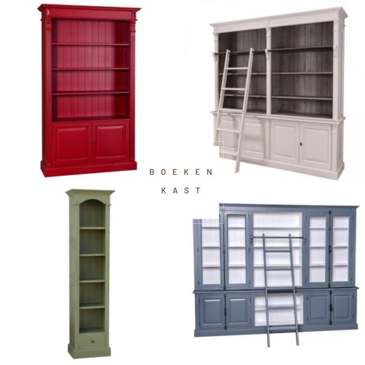 Diverse landelijke boekenkasten - maatwerk(50 kleuren) Nieuw, Huis en Inrichting, Kasten | Boekenkasten, Nieuw, Ophalen of Verzenden