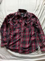 Heren blouse rood/zwart geruit, Jpn, Ophalen of Verzenden, Halswijdte 41/42 (L), Gedragen