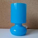 2x Ikea Lykta lamp blauw, Minder dan 50 cm, Glas, Mushroom, Ophalen of Verzenden