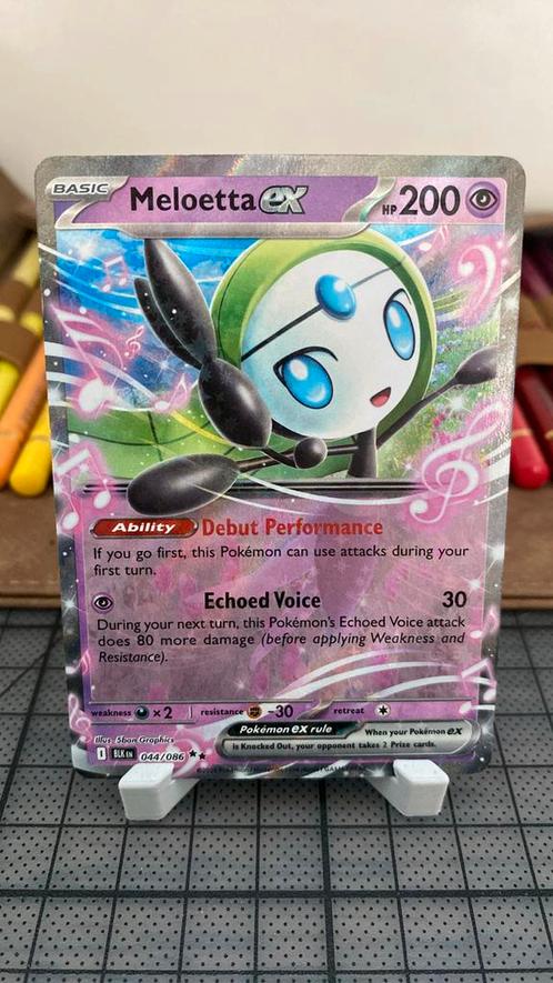 Meloetta ex - black bolt - 044/086, Hobby en Vrije tijd, Verzamelkaartspellen | Pokémon, Zo goed als nieuw, Losse kaart, Ophalen of Verzenden