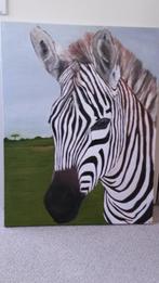 Olieverfschilderij zebra te koop, Ophalen, Oorspronkelijke maker, Nieuw, Schilderij