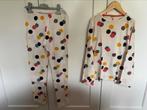 HEMA pyjama – Ecru met gekleurde stippen – Maat 146/152, Nacht- of Onderkleding, Meisje, Ophalen of Verzenden, Zo goed als nieuw