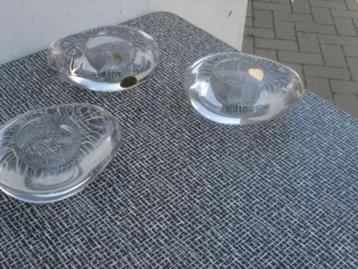 6 x Glazen sfeerlicht "pebble " waxinelichthouders beschikbaar voor biedingen