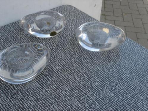 6 x Glazen sfeerlicht "pebble " waxinelichthouders, Huis en Inrichting, Woonaccessoires | Kandelaars en Kaarsen, Gebruikt, Kandelaar