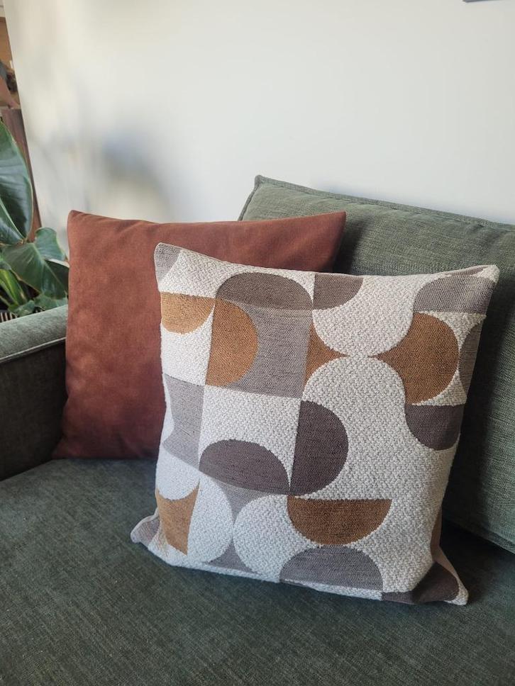 Set van 5 Retro Sierkussens van Leen Bakker & Wehkamp, Huis en Inrichting, Woonaccessoires | Kussens, Zo goed als nieuw, Bruin