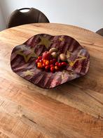 Prachtige glazen deco schaal. Mooi Sint of Kerst cadeau., Huis en Inrichting, Woonaccessoires | Schalen en Manden, Schaal, Rond