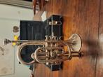 merk: Bach type: Cornet (lengte: 34 cm) Zilverkleurig, Muziek en Instrumenten, Ophalen, Gebruikt