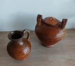 Prachtige aardewerk vaas en kan, Antiek en Kunst, Ophalen