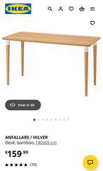 IKEA ANFALLARE HILVER Desk 140x65 cm, Ophalen, Gebruikt, 100 tot 150 cm, 50 tot 100 cm