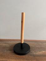 Keukenrol houder zwart met hout., Ophalen of Verzenden, Nieuw