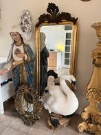 Antieke Franse spiegel 175 x 73 cm bladgoud verguld, Ophalen, Rechthoekig