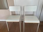 Schoolstoelen, Huis en Inrichting, Stoelen, Ophalen of Verzenden, Gebruikt, Wit, Twee