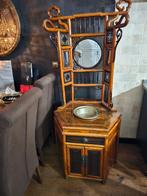 Antieke Chinese waskast met spiegel uniek handgesneden, Huis en Inrichting, Kasten | Overige, Ophalen, Gebruikt