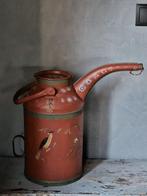 Volkskunst petroleum / olie kan handbeschilderd, Antiek en Kunst, Ophalen of Verzenden