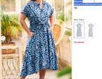 Miljuschka   midi jurk met  print blauw 100 % viscose, Ophalen of Verzenden, Zo goed als nieuw, Onder de knie, Miljuschka