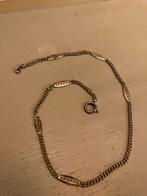 Vintage retro verzilverde ketting schakelketting collier, Sieraden, Tassen en Uiterlijk, Antieke sieraden, Ophalen of Verzenden