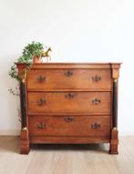 Antieke houten ladekast. Empire stijl vintage kast/dressoir, Antiek en Kunst, Antiek | Meubels | Kasten, Ophalen