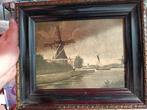 Oud Molen Schilderij - H.v.D. Gesigneerd, Antiek en Kunst, Kunst | Schilderijen | Klassiek, Ophalen of Verzenden