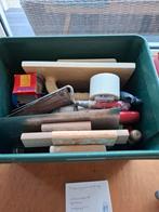 Metselgereedschap  in uniek PTT kistje, Ophalen, Gebruikt