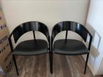 Castelijn SLA design stoelen leer, Huis en Inrichting, Stoelen, Ophalen, Gebruikt, Twee, Zwart