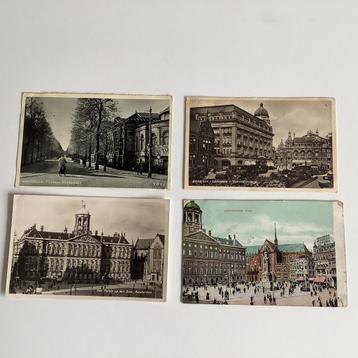 4 gelopen ansichtkaarten Amsterdam beschikbaar voor biedingen
