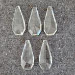 5 grote pegels diamant pijlen onderdelen kroonluchter, Huis en Inrichting, Ophalen of Verzenden, Zo goed als nieuw, Glas