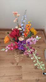 Kunstbloemen Boeket met Gouden Bladeren, Ophalen of Verzenden, Zo goed als nieuw, Binnen
