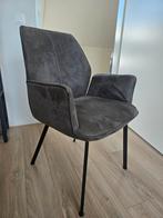 2 eetstoelen antraciet, Huis en Inrichting, Stoelen, Ophalen, Twee, Zo goed als nieuw, Stof