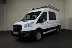 Ford Transit 2.0 TDCI 130pk L2 H2 DC Trend Airco Trekhaak Na, Euro 6, 4 cilinders, 2500 kg, Wit