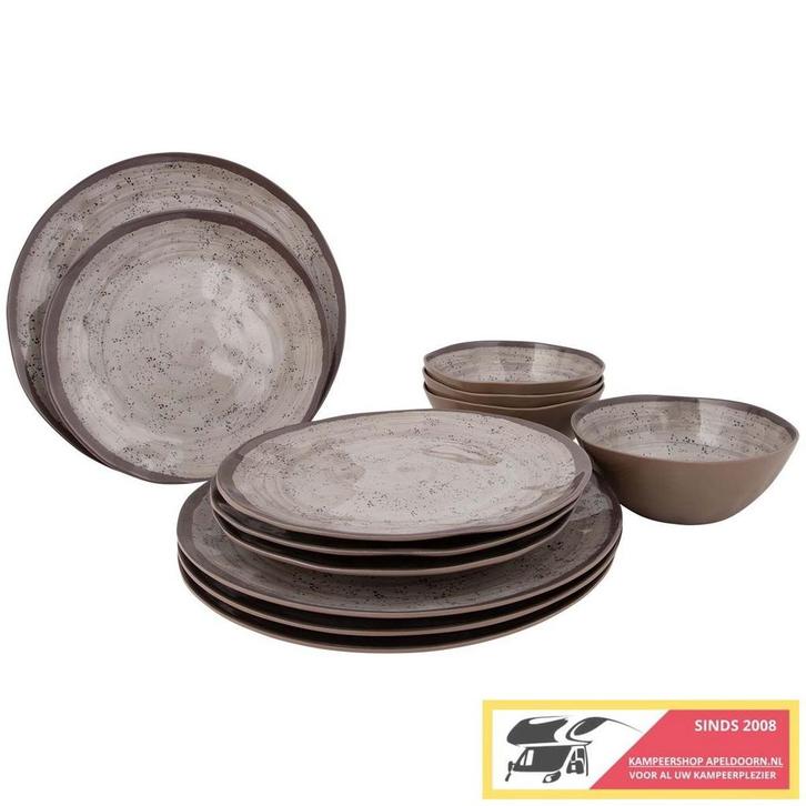 Bo-Camp servies halo Beige, Caravans en Kamperen, Caravan accessoires, Nieuw, Ophalen of Verzenden