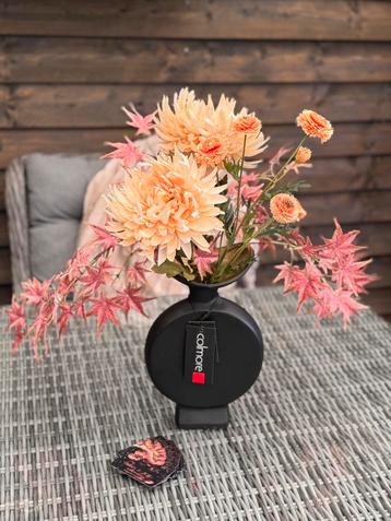 Zijden herfstboeket incl colmore vaas beschikbaar voor biedingen