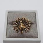 18k gouden broche bezet met diamant,saffier,robijn,smaragd, Sieraden, Tassen en Uiterlijk, Broches, Minder dan 4 cm, Ophalen of Verzenden