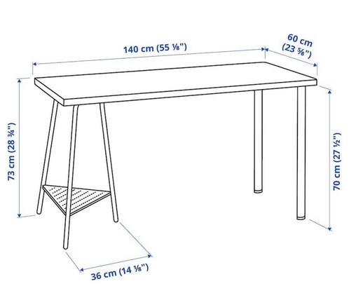 Tillslag Ikea Desk/Tafel 140x60 cm, Huis en Inrichting, Bureaus, Zo goed als nieuw, Ophalen