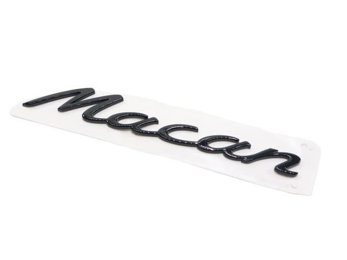 Porsche Macan logo – glans zwart, Auto diversen, Autostickers, Ophalen of Verzenden