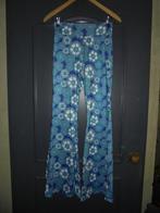 S22) hippie flared blauw bloemen broek maat s elastiek in de, Kleding | Dames, Lang, Blauw, Ophalen of Verzenden, Zo goed als nieuw