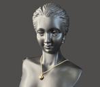 Goud op zilver bolletjes ketting hartjeshanger. 2026/82, ., Nieuw, Ophalen of Verzenden, .