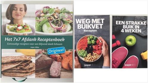 3 x Jasper Alblas - 7x7 / Buikvet recepten / strakke buik, Boeken, Gezondheid, Dieet en Voeding, Zo goed als nieuw, Gezondheid en Conditie