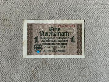 Duits bankbiljet bankbriefje van 1 Reichsmark - 1939 - wo2 beschikbaar voor biedingen