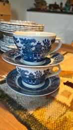 Churchill England Staffordshire kop en schotels blue willow, Ophalen of Verzenden