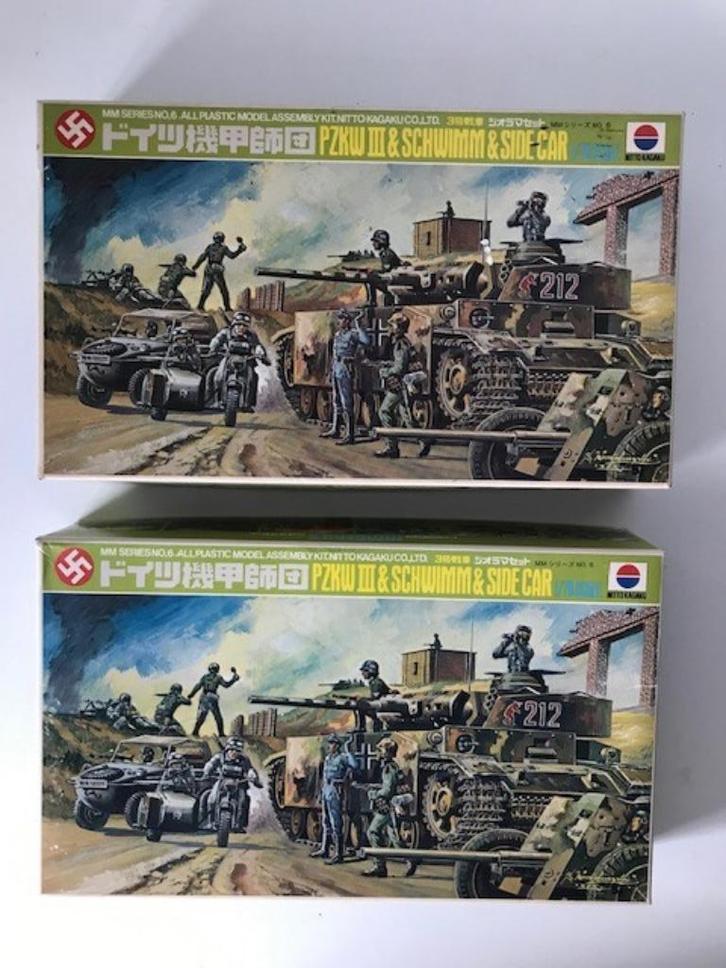ROWASP OUTLET | Nitto No. 6 (2x) 1/76 Panzer 3 | NIET COMPLE, Hobby en Vrije tijd, Modelbouw | Auto's en Voertuigen, Gebruikt
