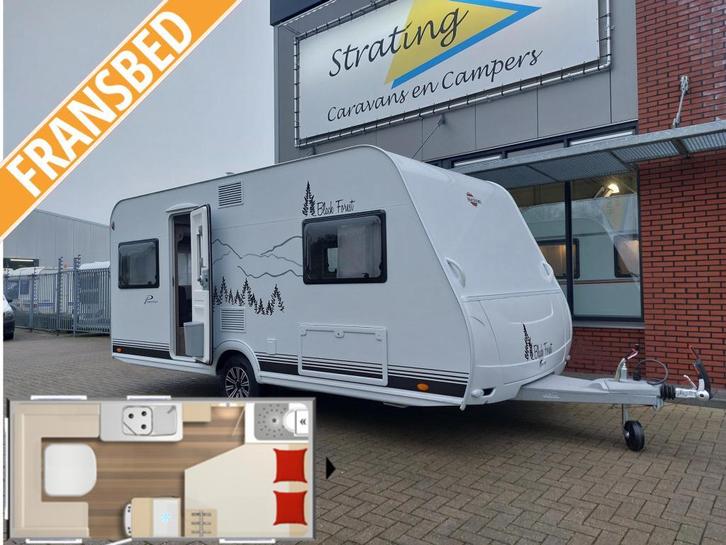 Bürstner Premio Black Forest 455 TS NIEUW!! Fransbe, Caravans en Kamperen, Caravans, Bedrijf, tot en met 4, 1000 - 1250 kg, Rondzit