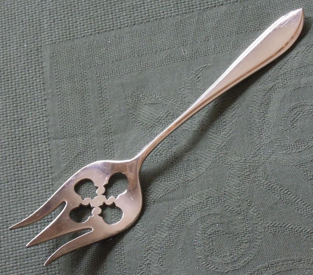 Nr L208: 1 Verzilverde Keltum puntfilet P8 broodvork, Antiek en Kunst, Ophalen of Verzenden