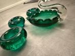 Groene Murano Glas Set, Antiek en Kunst, Antiek | Glas en Kristal, Ophalen of Verzenden