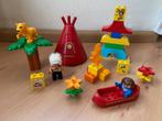 Duplo, thema indiaan: kano vuur tipt tent dieren boom pop, Kinderen en Baby's, Speelgoed | Duplo en Lego, Ophalen of Verzenden