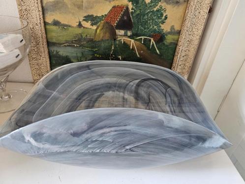 Prachtige  zware murano style glas fruit / deco schaal, Huis en Inrichting, Keuken | Servies, Zo goed als nieuw, Schaal of Schalen