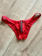 Rode Clubwear mannen Slip met Rits, KERST, feestdagen, sexy, Ophalen of Verzenden, Rood, Slip